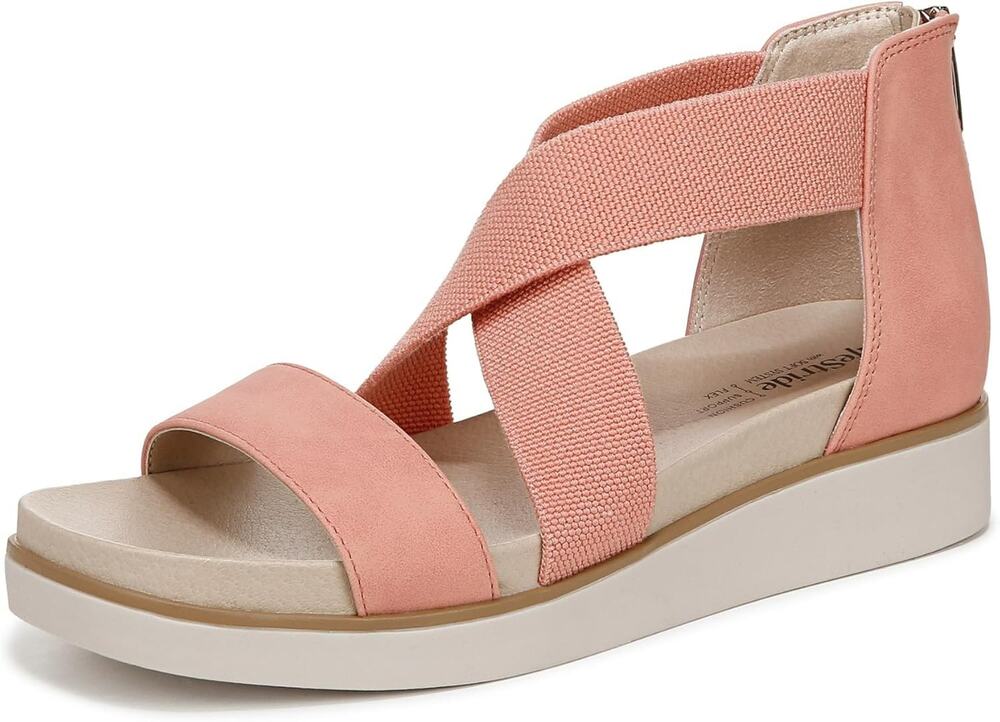New In Box LifeStride Womens Giselle Sandal Coral Pink 9.5W Soft System NIB